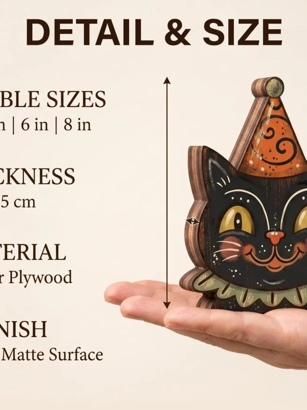 Ghost Halloween Wooden Block, Wooden Ghost Shelf Sitter